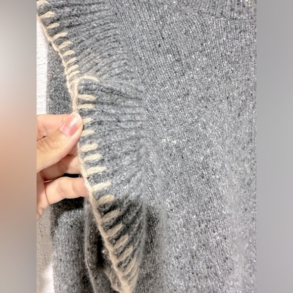 Autumn cashmere cashmere ruffle blanket stitch sweater size XS - Picture 5 of 9